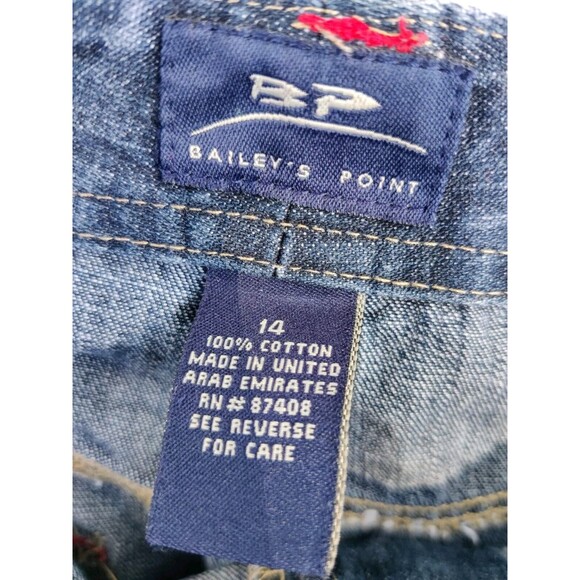 Baileys Point Denim Blue Jean Skirt Size 14 Womens Long Modest Side Slits - Picture 7 of 10